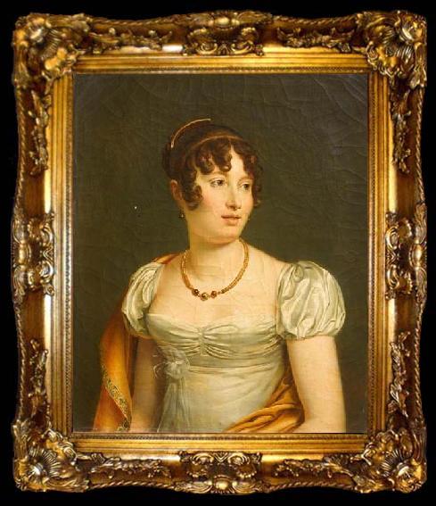framed  Francois Pascal Simon Gerard Portrait of Caroline Murat Queen of Naples, ta009-2
